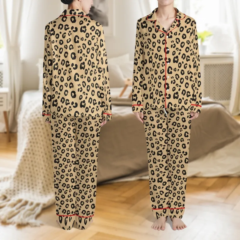 Animal Print Lovers' Flowing Stylized Leopard Rich Tan Dark Brown Organic Spot Pattern - 1