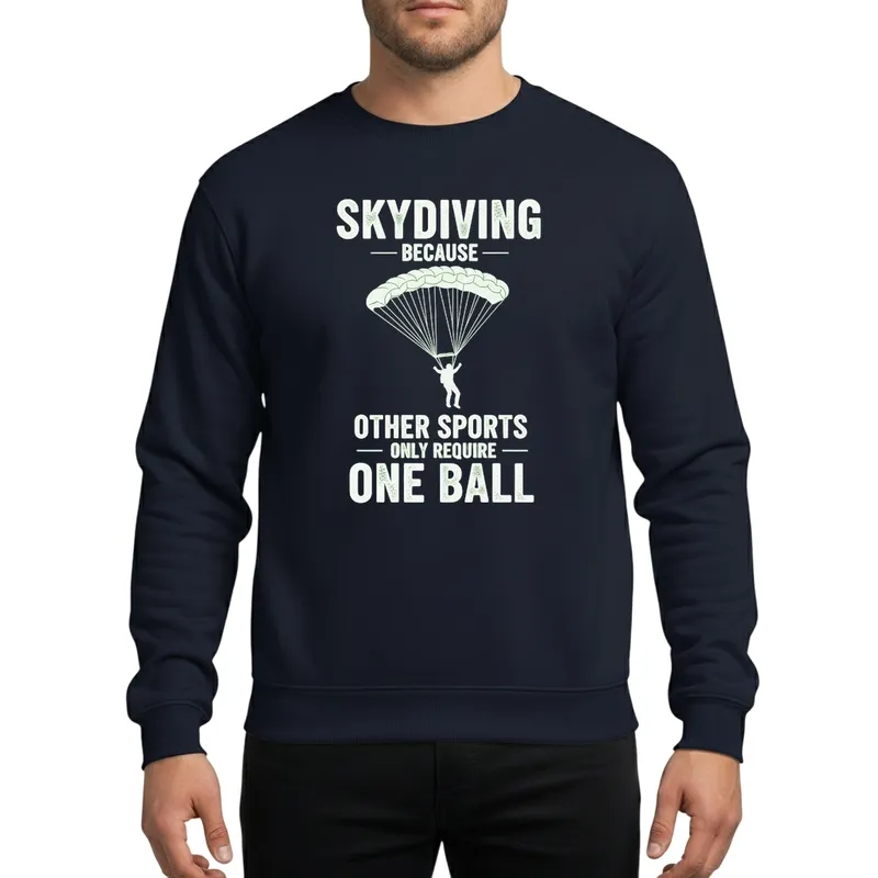 Skydiving Daring Freefall: Bold Adventure Parachuting Graphic Sweatshirt - 1