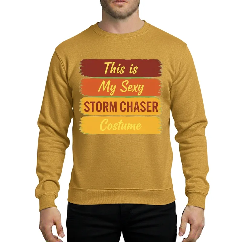 Vintage Autumn Hues Storm Chaser Halloween Party Costume Sweatshirt - 1