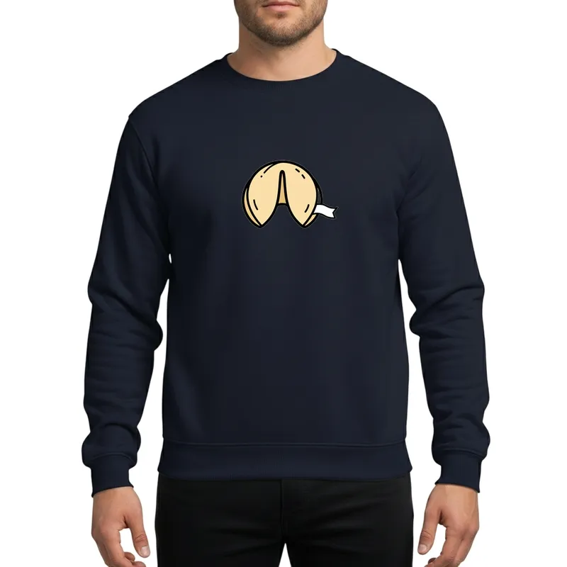 Pretend I'm A Fortune Cookie Humorous Halloween Cream Open White Fortune Graphic Sweatshirt - 1