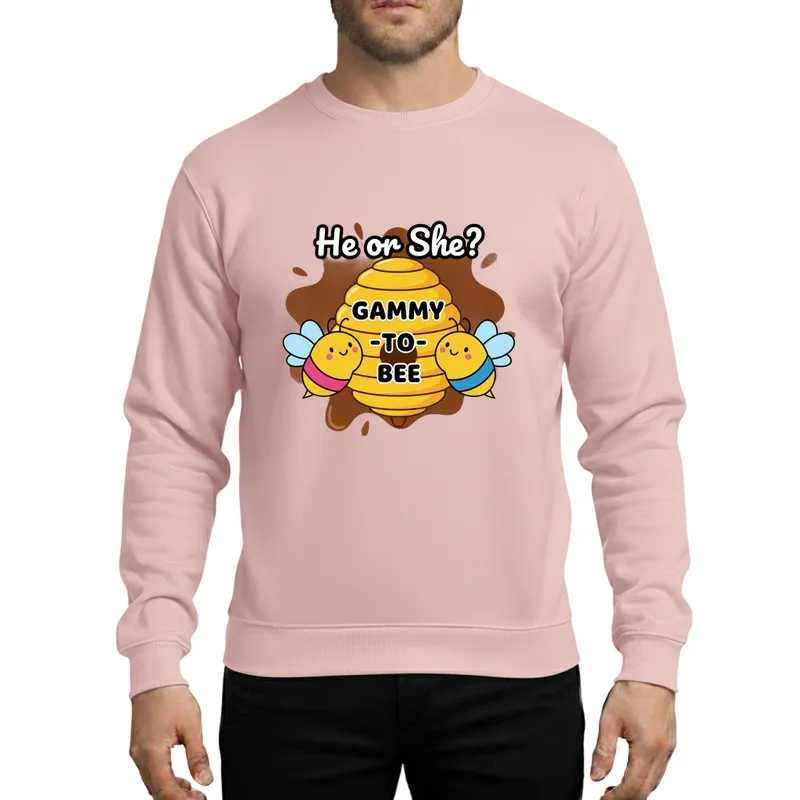 He Or She Gammy To Bee Gender Reveal Party Playful Cartoon Beehive Design Sweatshirt - 1