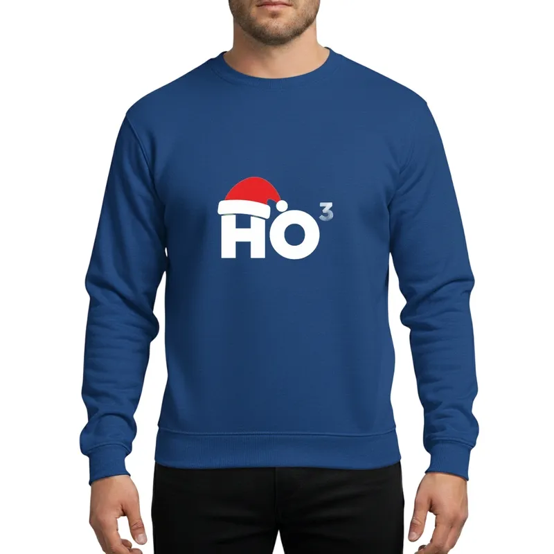 Funny Ho Ho Ho HO3 Math Teacher Santa Hat Christmas Math Lover Design Sweatshirt - 1