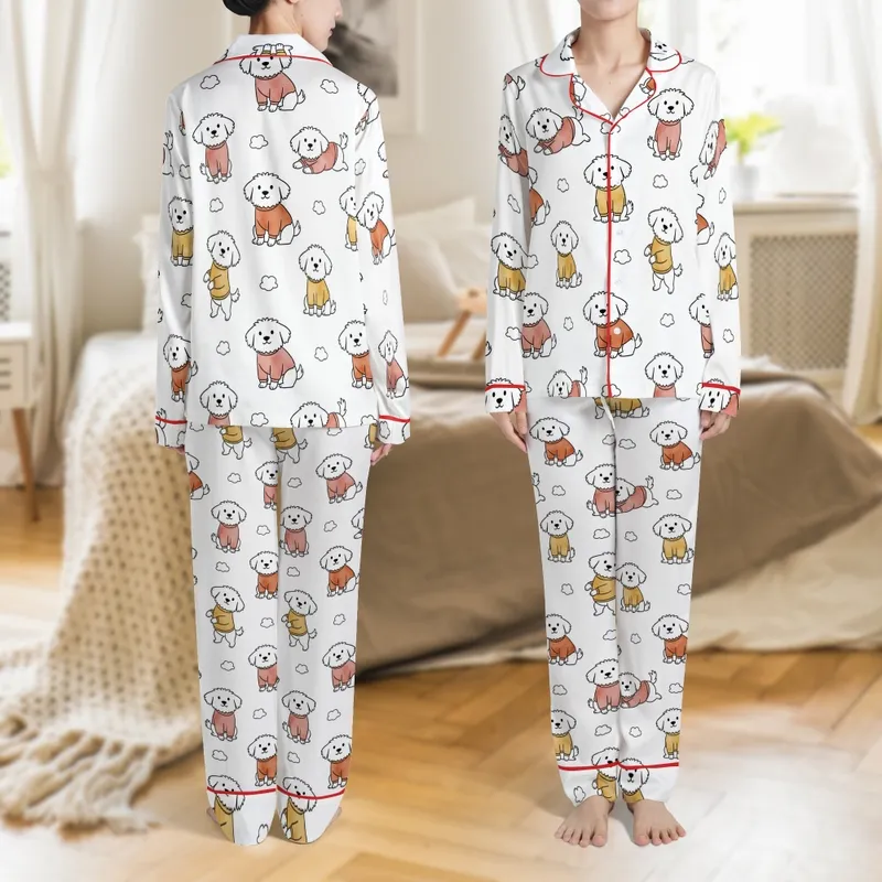 Dog Pajama Sewing Pattern: 18 Sizes for Small, Medium, Large Breeds - Cozy Fit & Tail Opening Satin Pajamas Set - 1