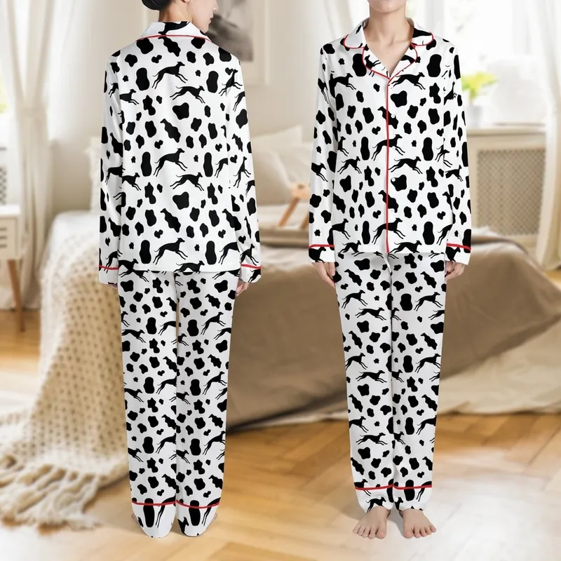 Greyhound Owners: Abstract Blotches Dog Pajama Pattern - Digital Download M/L Sizes Satin Pajamas Set - 1