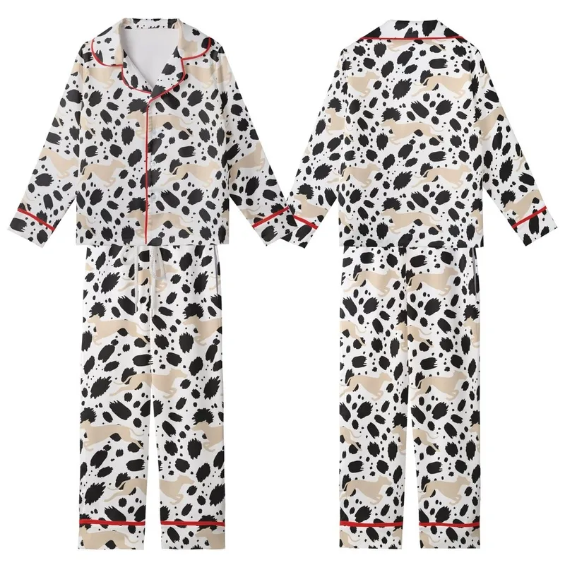 Greyhound Dog Abstract Print Zip-Up Pajamas Digital Sewing Pattern – S/M, Advanced Beginner, Video Tutorial Kid Satin Pajamas Set - 1