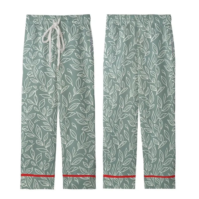 Women's Botanical Sage Flow Loungewear Set - Soft Modal, Loose Sleeves ...