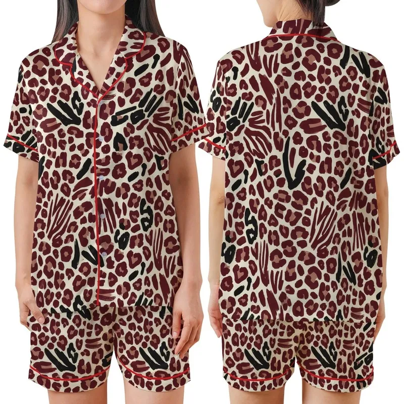 Women's Relaxing Pajamas: Easy Modern Sewing Project - Instant Download PDF Satin Short-Sleeve Pajamas Set - 1