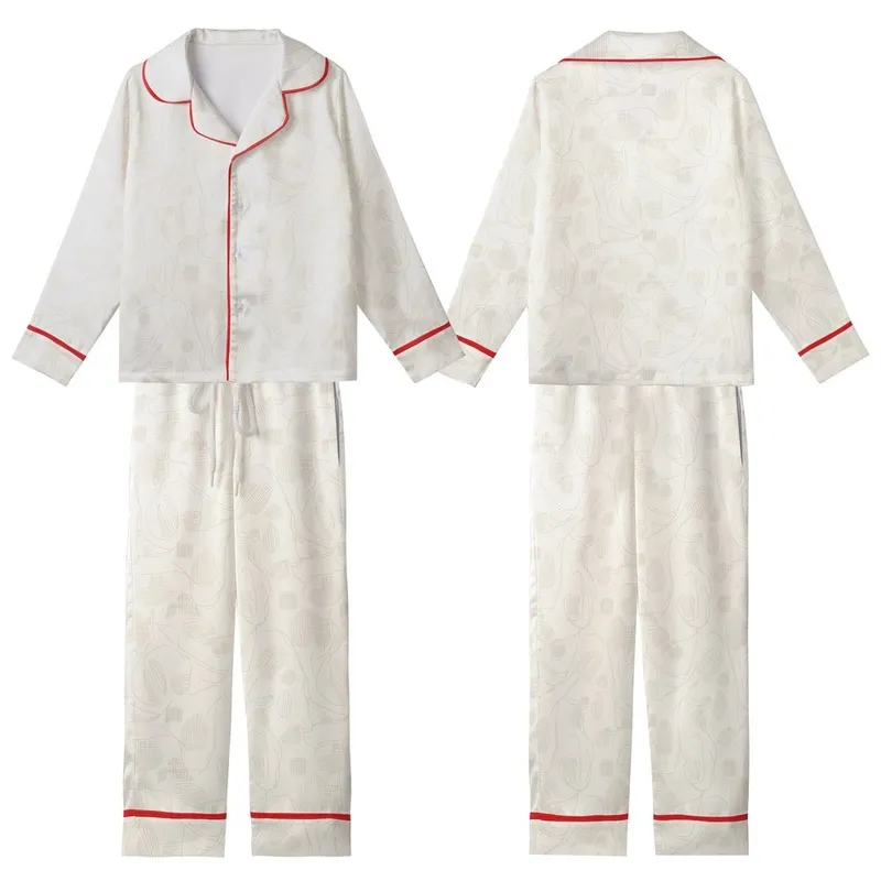 Women's Handcrafted Linen Pajama Set: Stonewashed Minimalist Organic Pattern, 3/4 Sleeve & Comfort Pants Kid Satin Pajamas Set - rIMy7s48sn