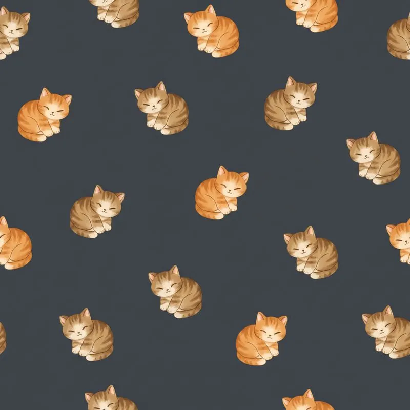 Kitten Lover Deep Charcoal Background Ginger Orange Cream Striped Tabby Cuddling Kittens Satin Pajamas Set - 1