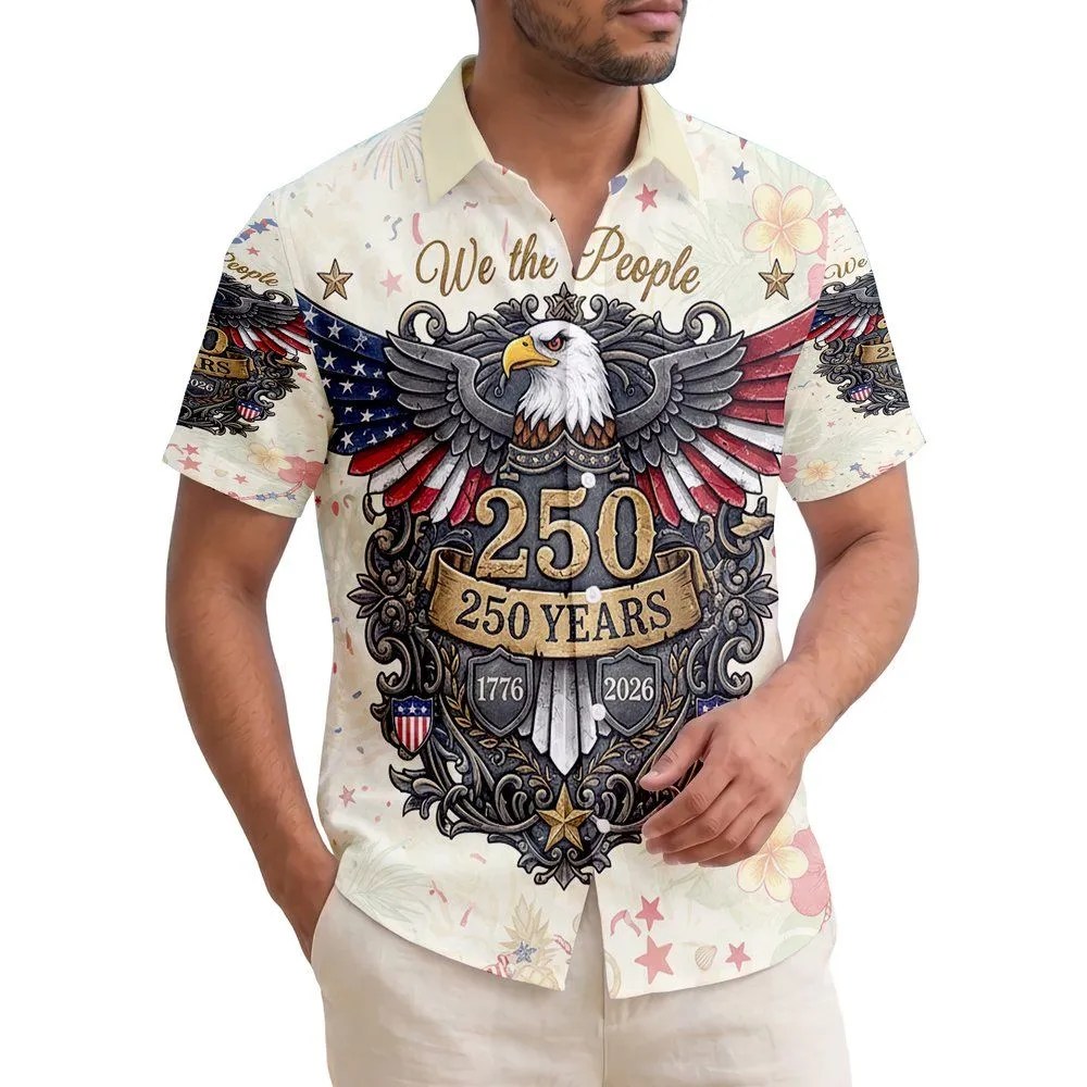 We The People Bald Eagle Flag 1776-2026 - USA 250th Anniversary Independence Day Hawaiian Shirt - 1