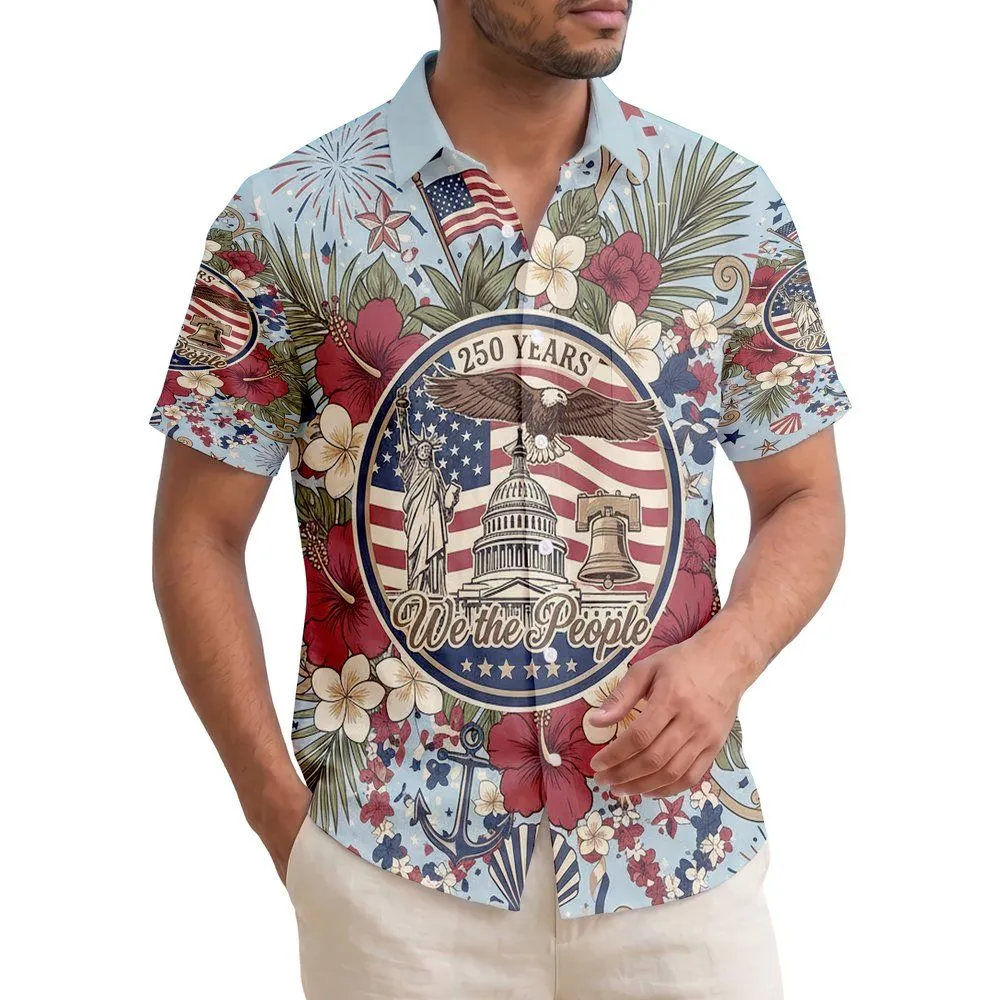 Bald Eagle Liberty Bell American Flag 1776-2026 - USA 250th Anniversary Patriotic Gift Hawaiian Shirt - 1