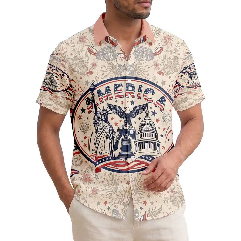 Bald Eagle Statue of Liberty Capitol 1776-2026 - USA 250th Anniversary Independence Day Hawaiian Shirt - 1