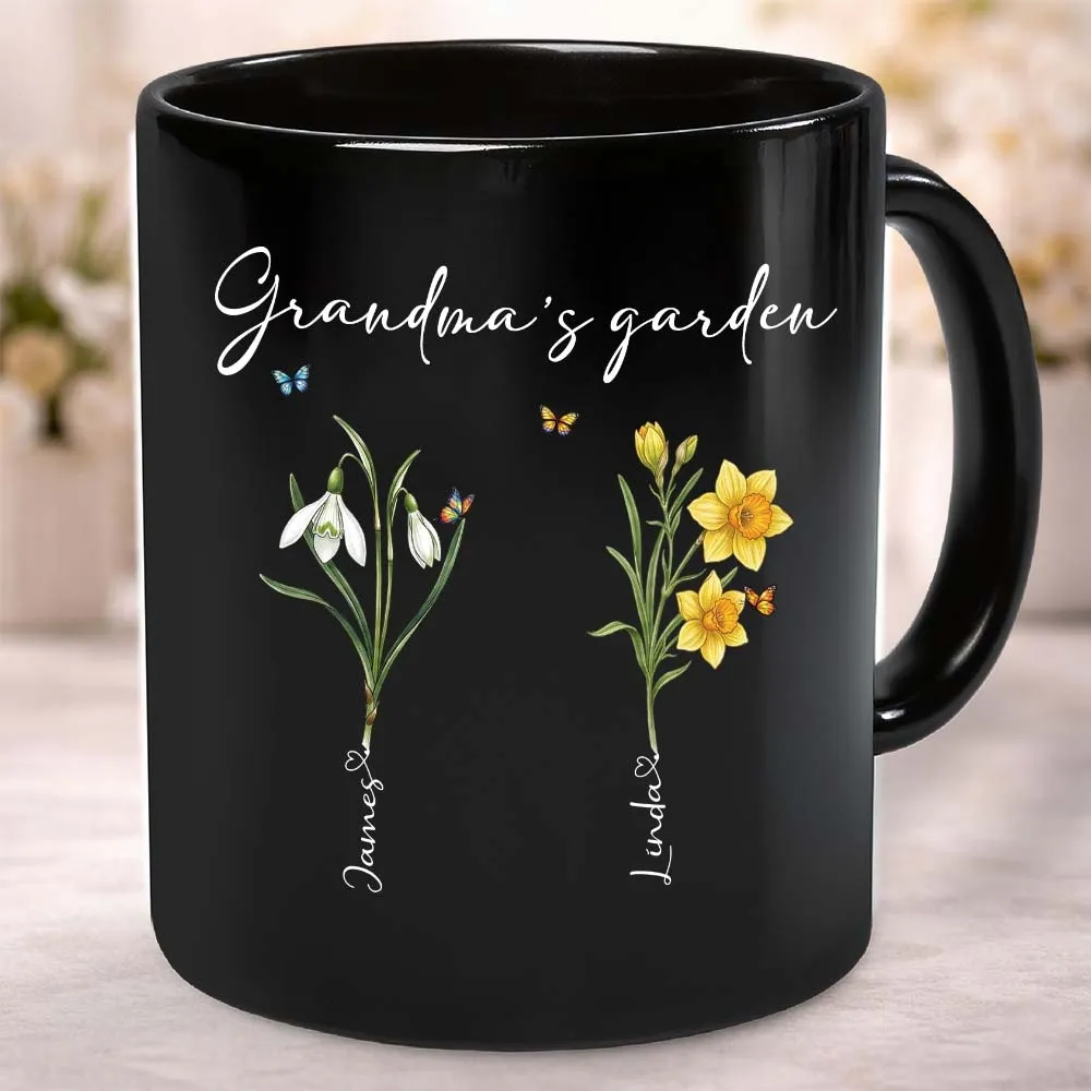 Personalized Birthday Flower Mug Mother's Day Gift - 1
