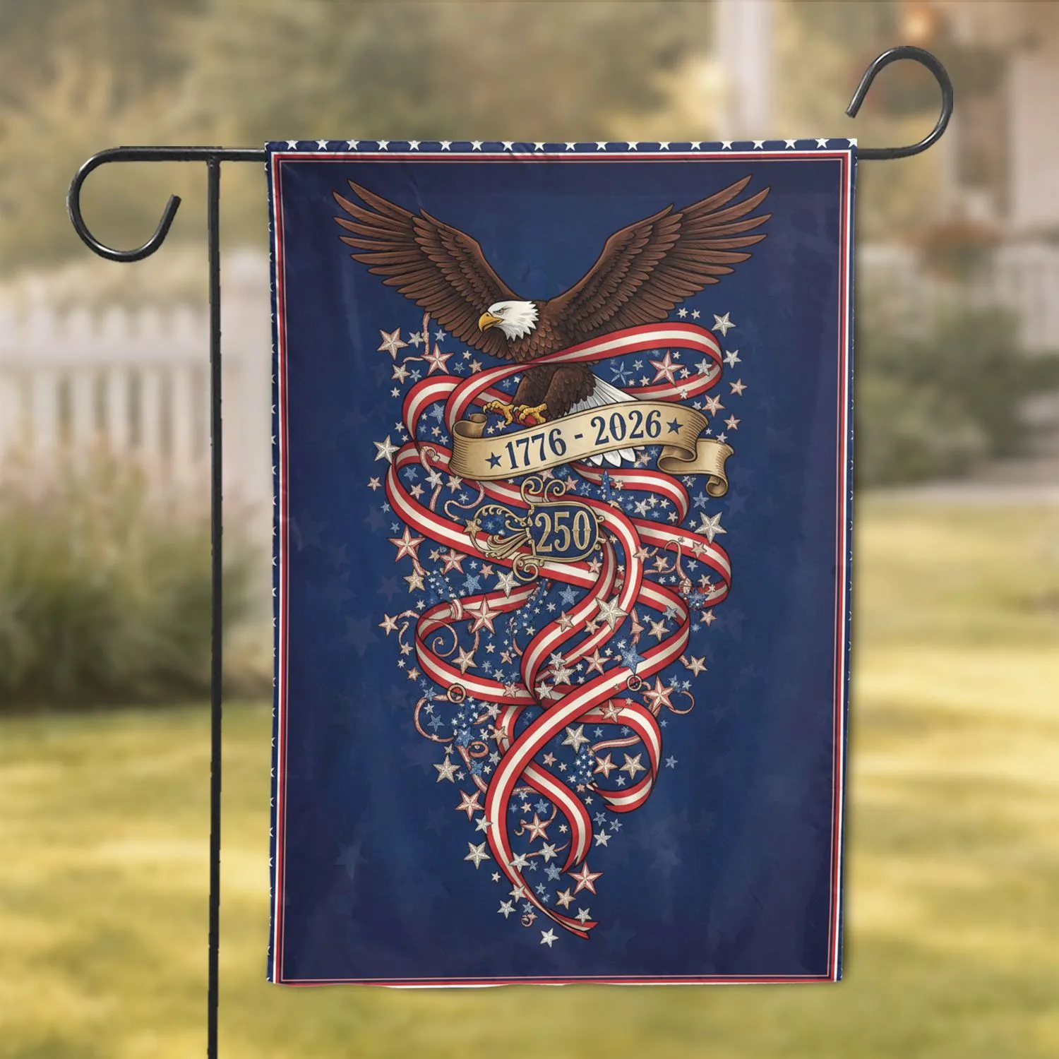 Bald Eagle American Flag 1776-2026 - USA 250th Anniversary Independence Day Celebration Garden Flag - 1