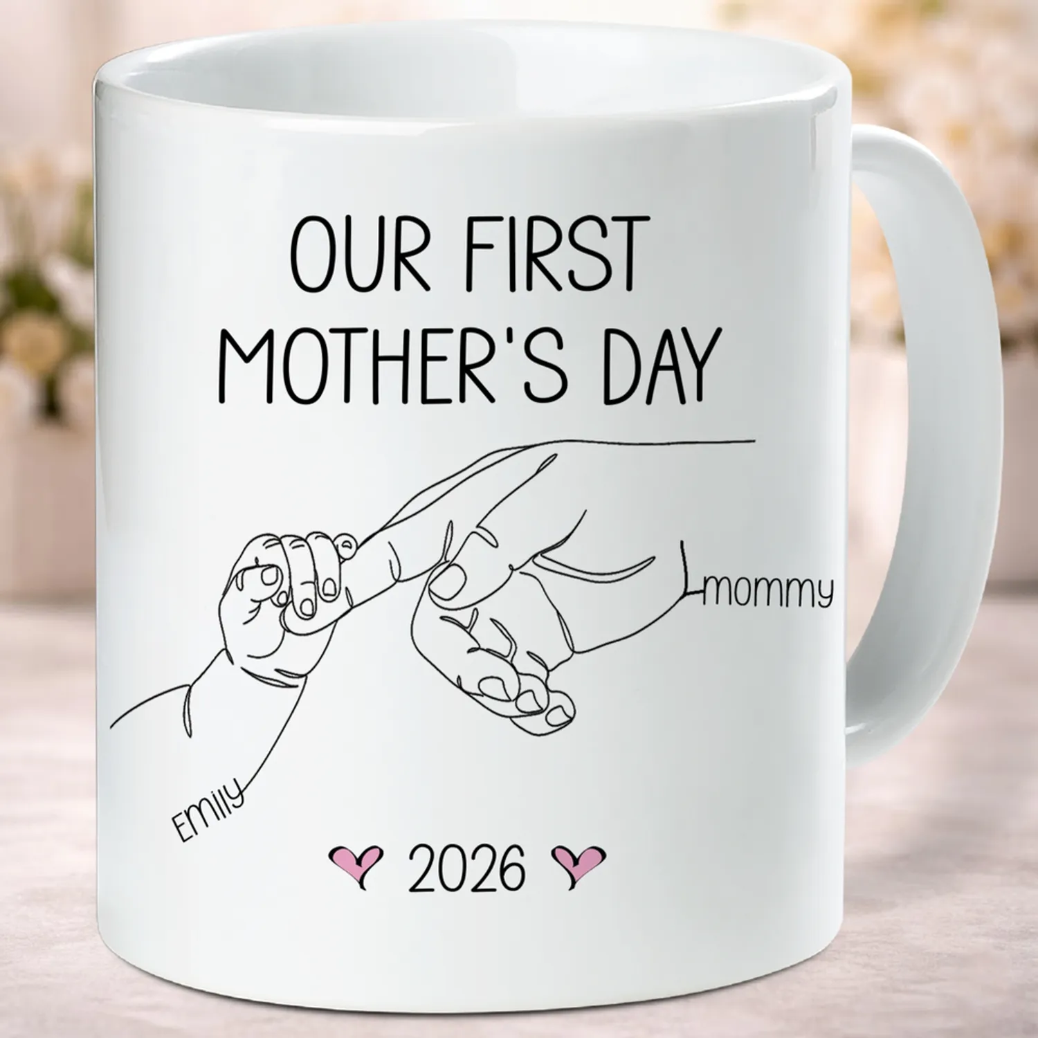Our First Mother's Day Mug Personalized Name Mug For Mom, First Time Mom Gifts, First Mother's Day Gifts From Baby - 1