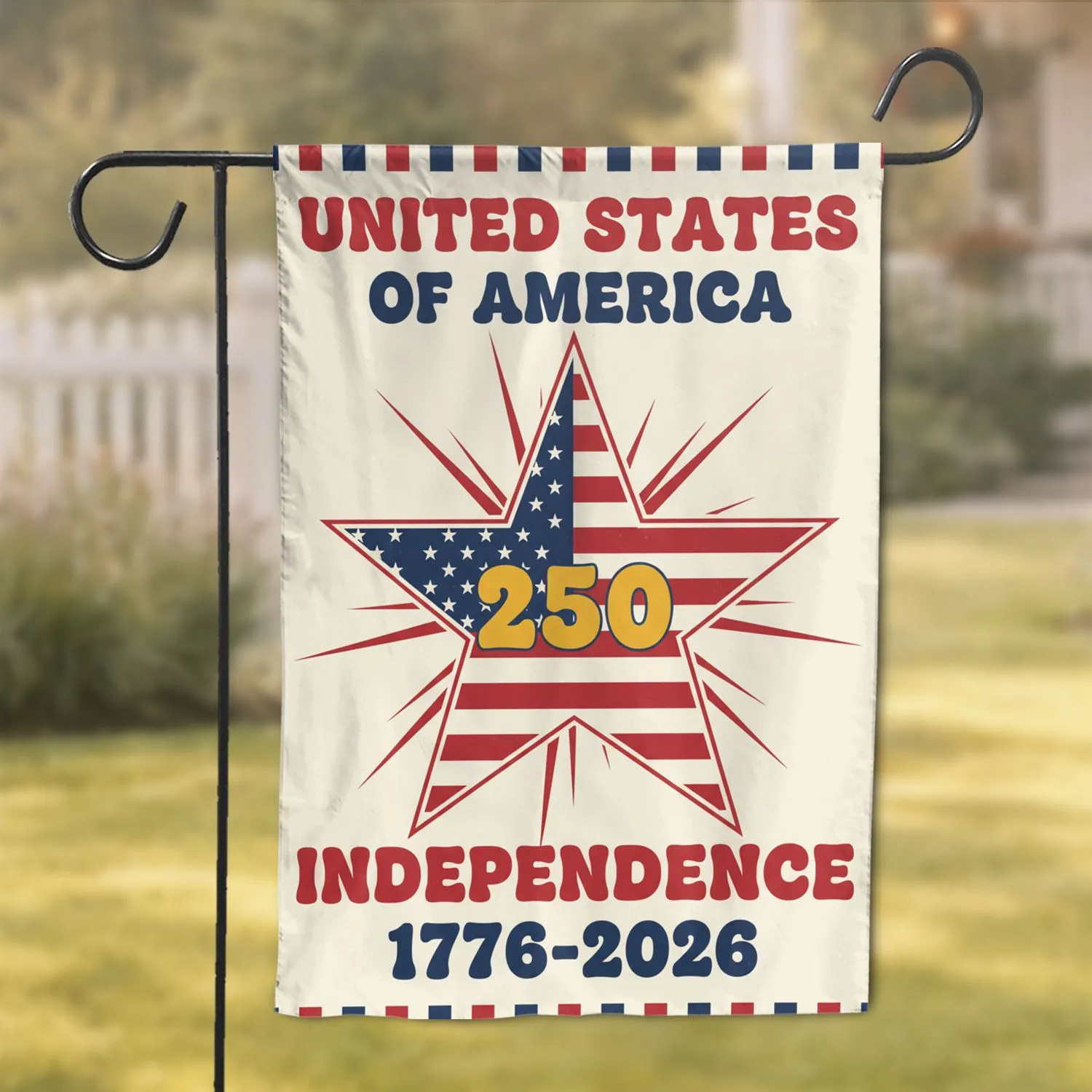 USA 250th Anniversary Patriotic Flag - Independence Day 1776-2026 Gift for Veterans Garden Flag - 1