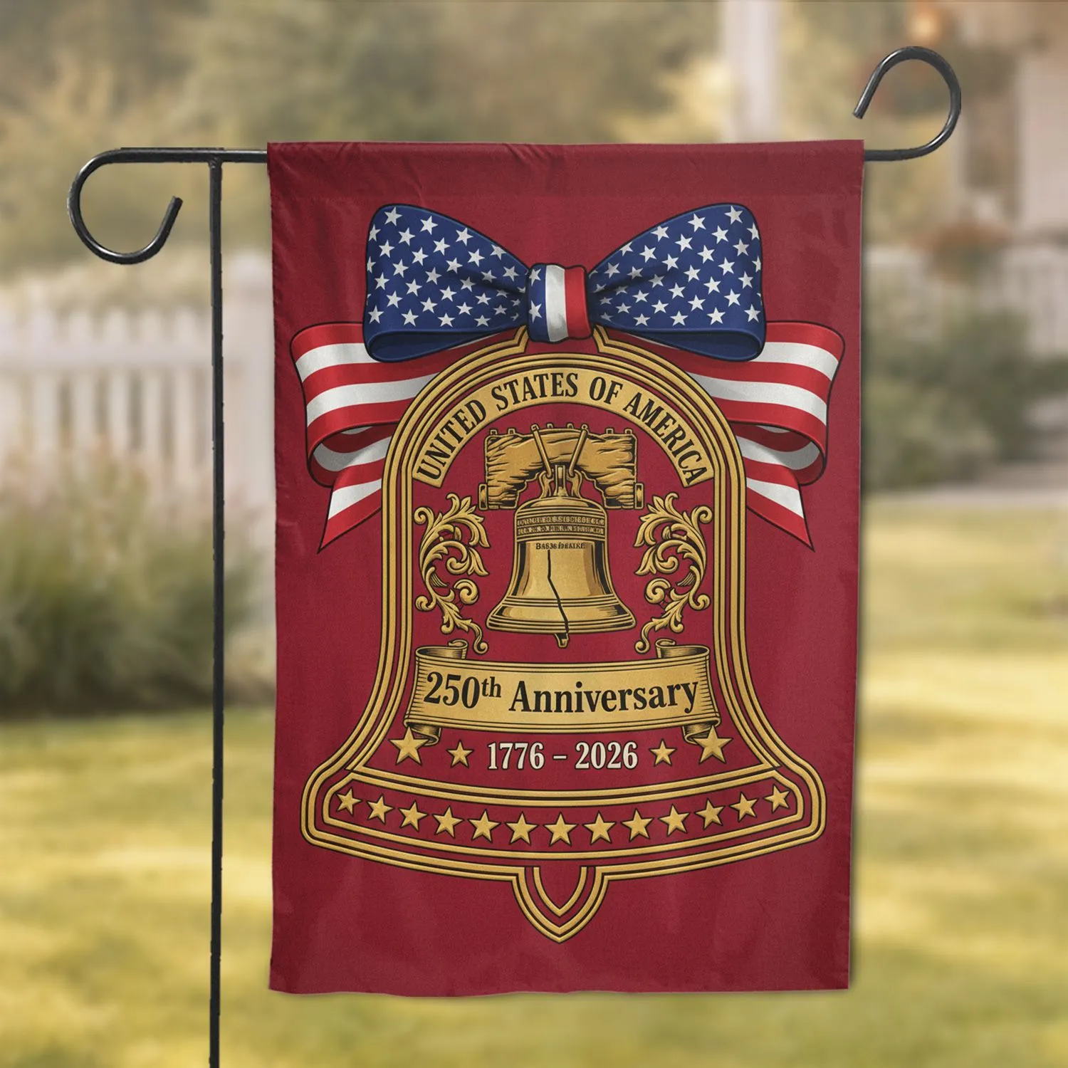 Liberty Bell American Flag 1776-2026 - USA 250th Anniversary Stars & Stripes Gift Garden Flag - 1