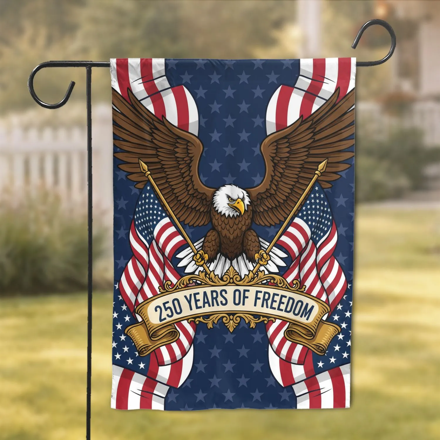 Bald Eagle American Flag 1776-2026 - USA 250th Anniversary Independence Day Gift for Veterans Garden Flag - 1