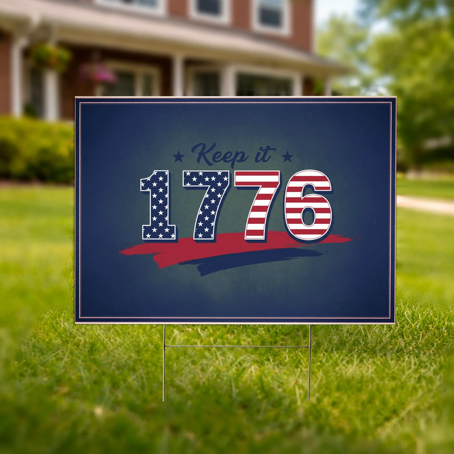 Keep It 1776 American Flag Design - USA 250th Anniversary (1776-2026) Independence Day Yard Sign - 1