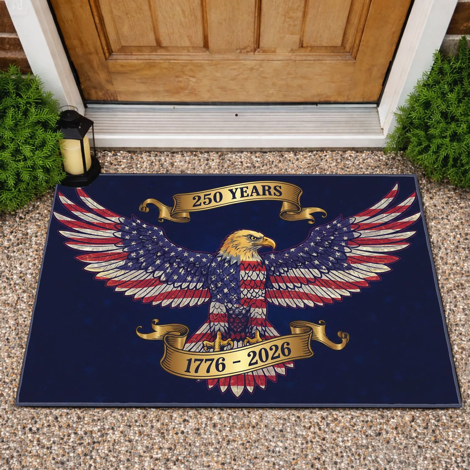 Bald Eagle American Flag 1776-2026 - USA 250th Anniversary Independence Day Gift for Dads Doormat - 1