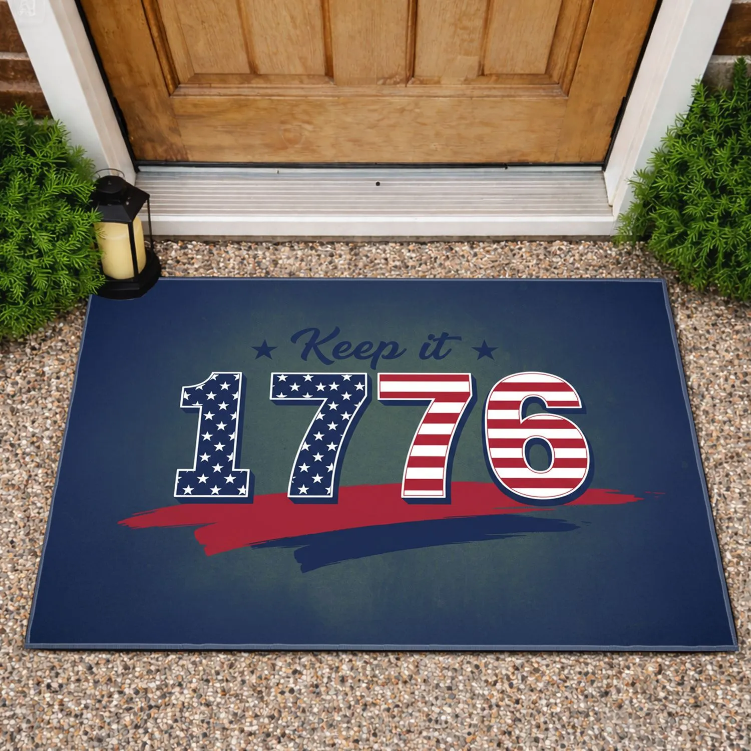 Keep It 1776 American Flag Design - USA 250th Anniversary (1776-2026) Independence Day Doormat - 1