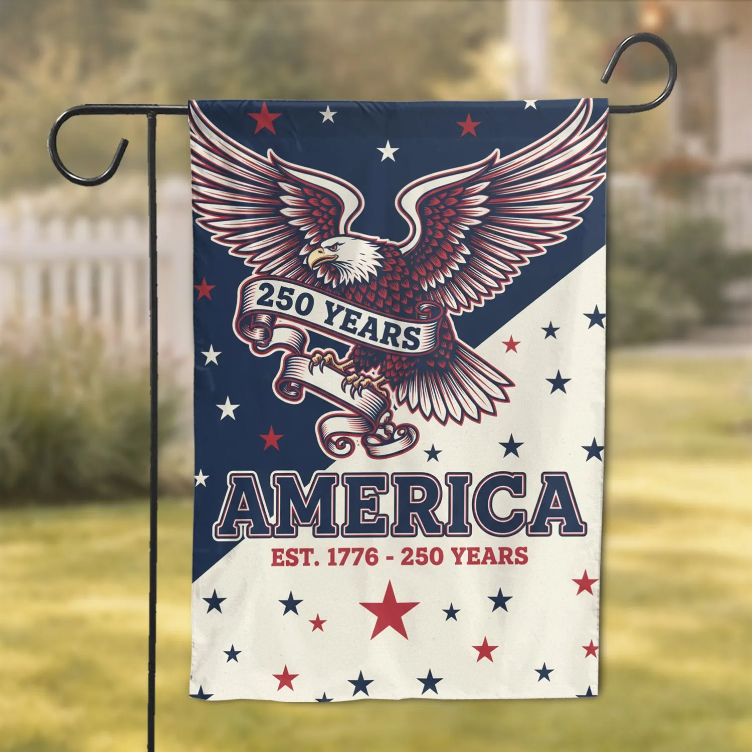 Bald Eagle America 250th Anniversary 1776-2026 - Independence Day Patriotic Gift Garden Flag - 1