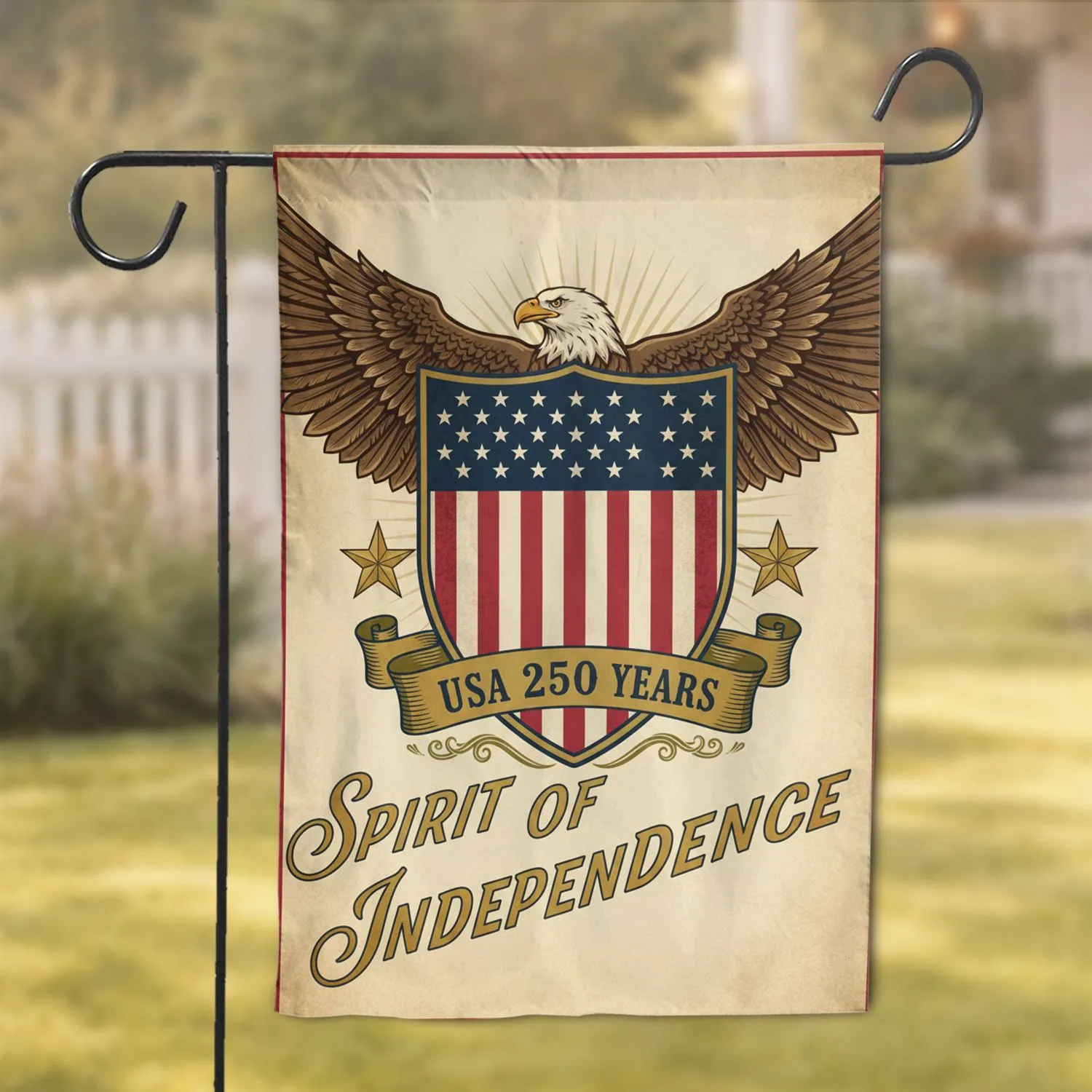 Bald Eagle American Flag 1776-2026 - USA 250th Anniversary Spirit of Independence Garden Flag - 1