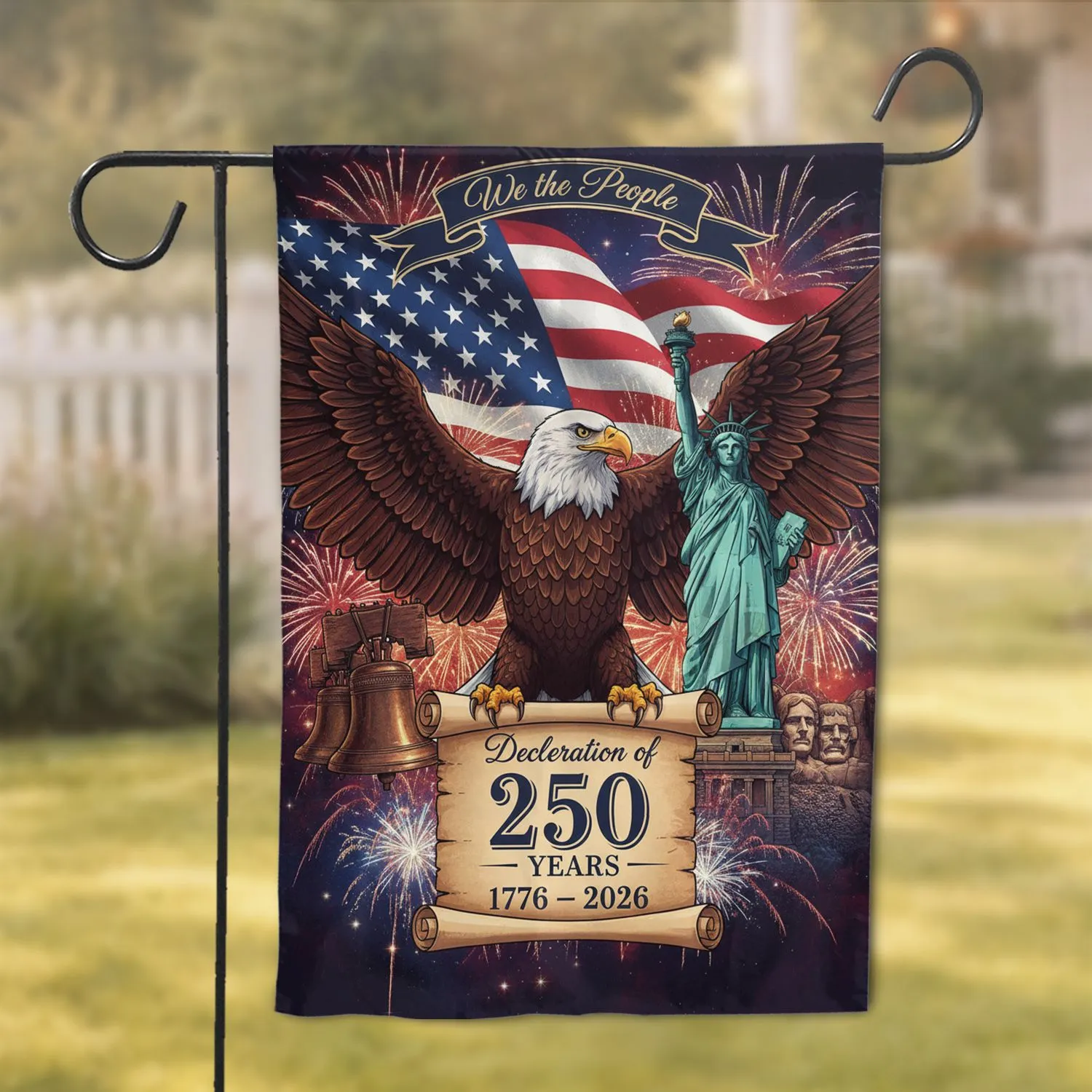 We The People Bald Eagle American Flag 1776-2026 - USA 250th Anniversary Liberty Garden Flag - 1