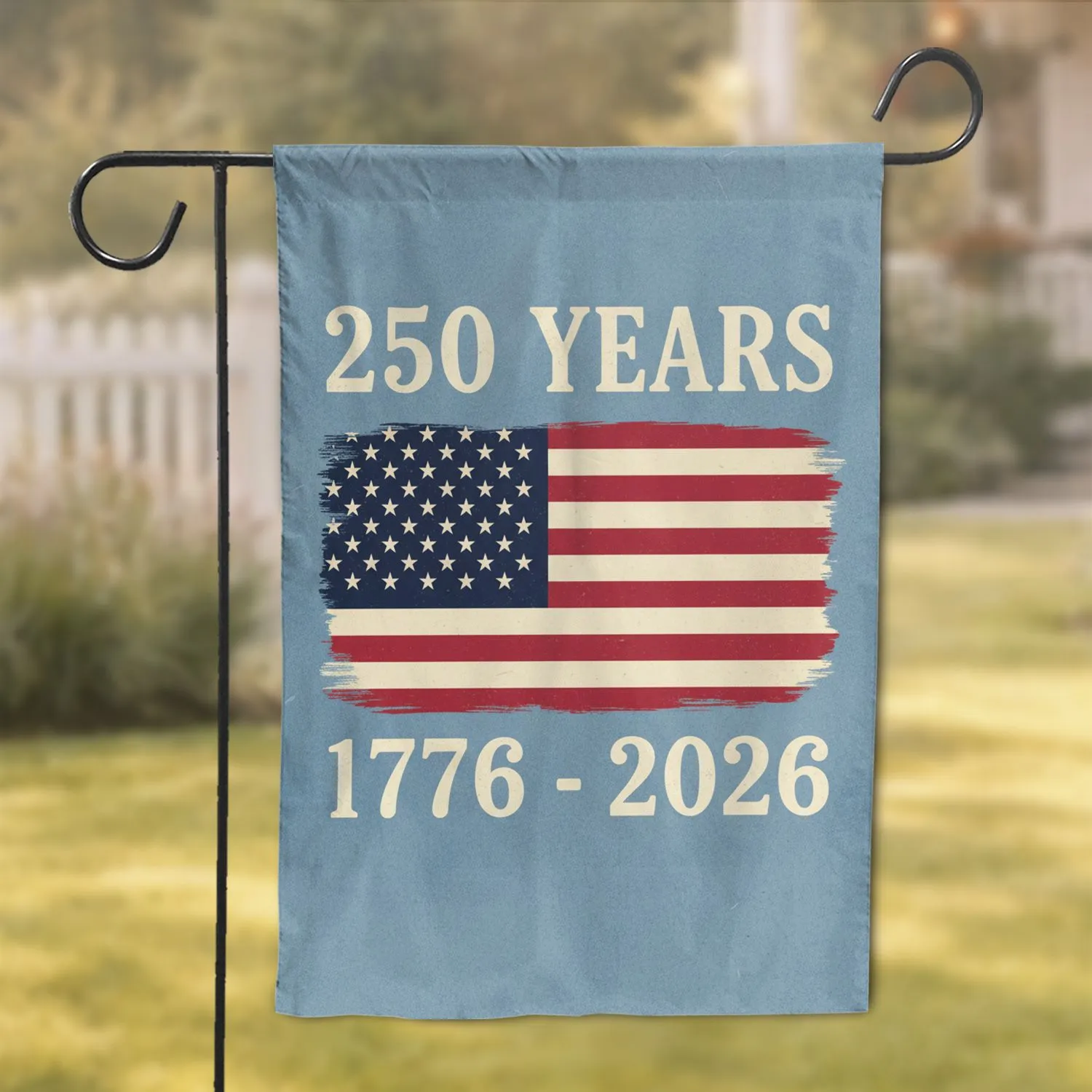USA 250th Anniversary Distressed Flag 1776-2026 - American Patriotic Heritage Garden Flag - 1