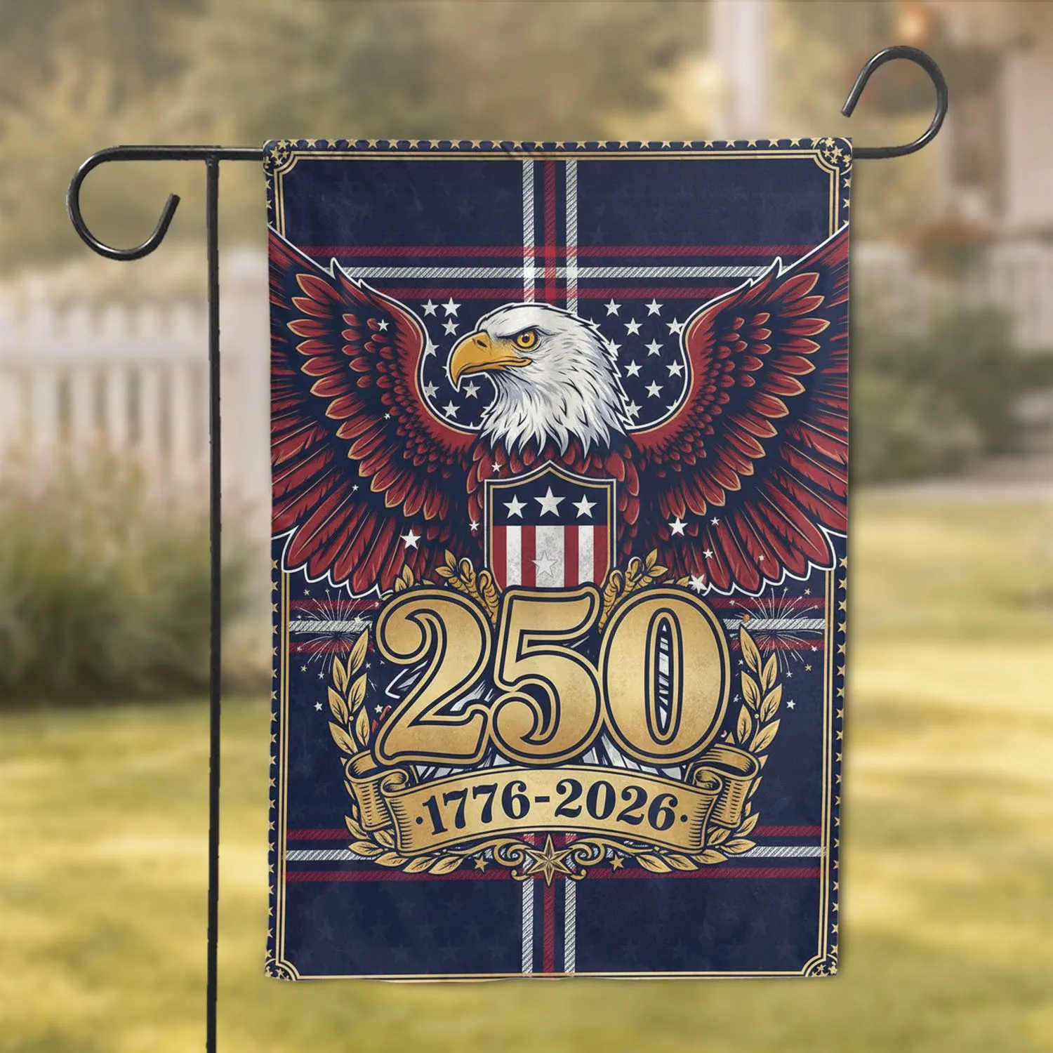 Bald Eagle American Flag 1776-2026 - USA 250th Anniversary Patriotic Gift for Veterans Garden Flag - 1