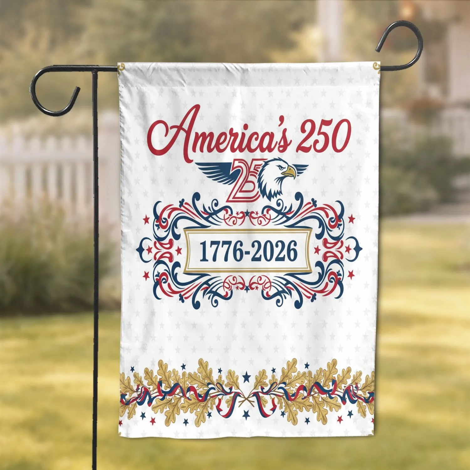 America 250 Bald Eagle 1776-2026 - USA Independence Day Patriotic Celebration Garden Flag - 1