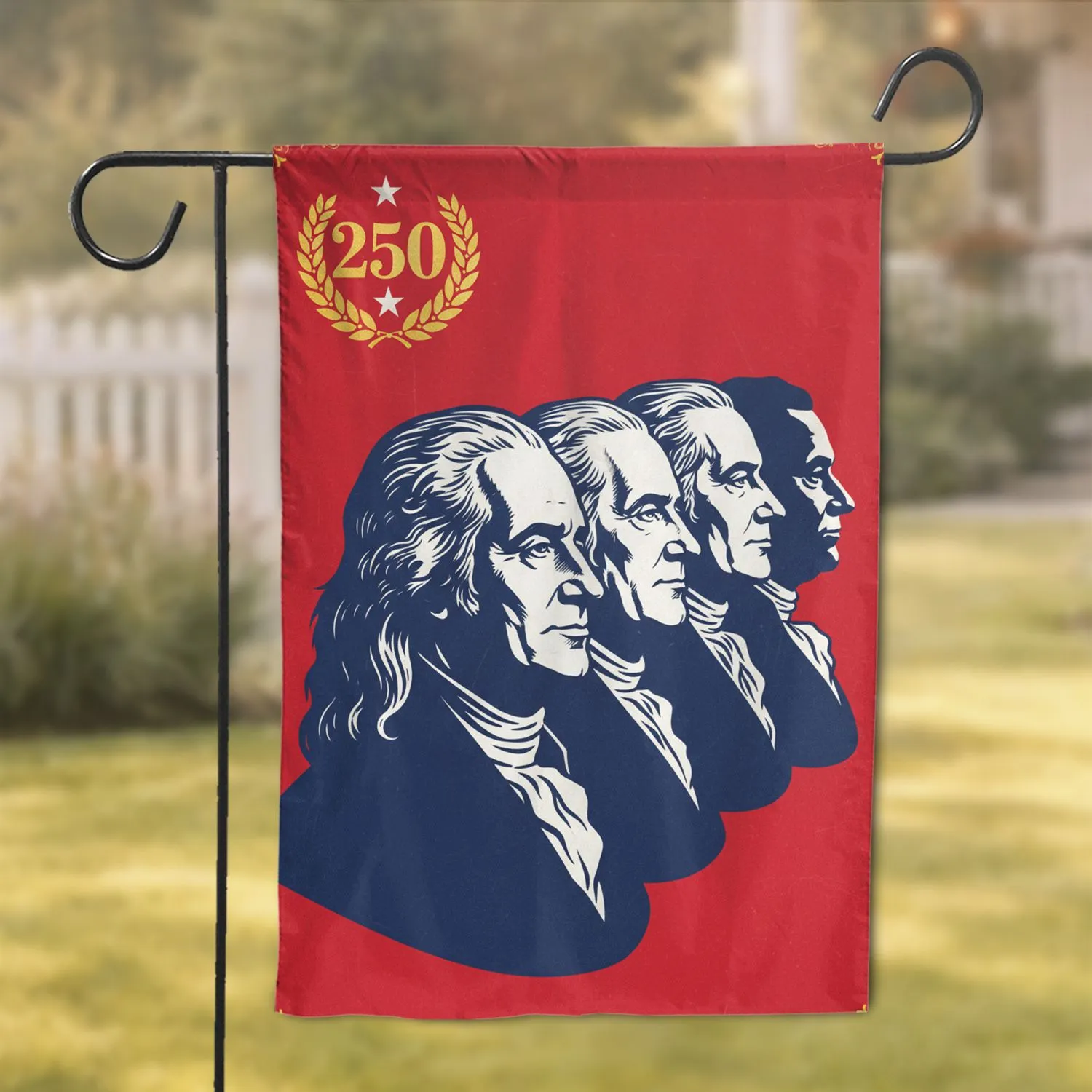Founding Fathers 250th Anniversary (1776-2026) USA Patriotic History Liberty Heritage Garden Flag - 1