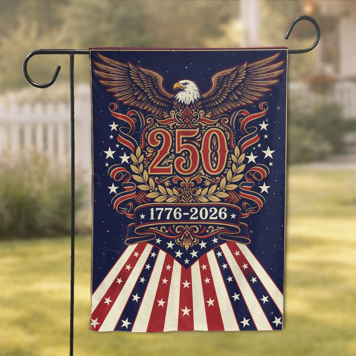 Bald Eagle American Flag 1776-2026 - USA 250th Anniversary Independence Day Gift Garden Flag - 1