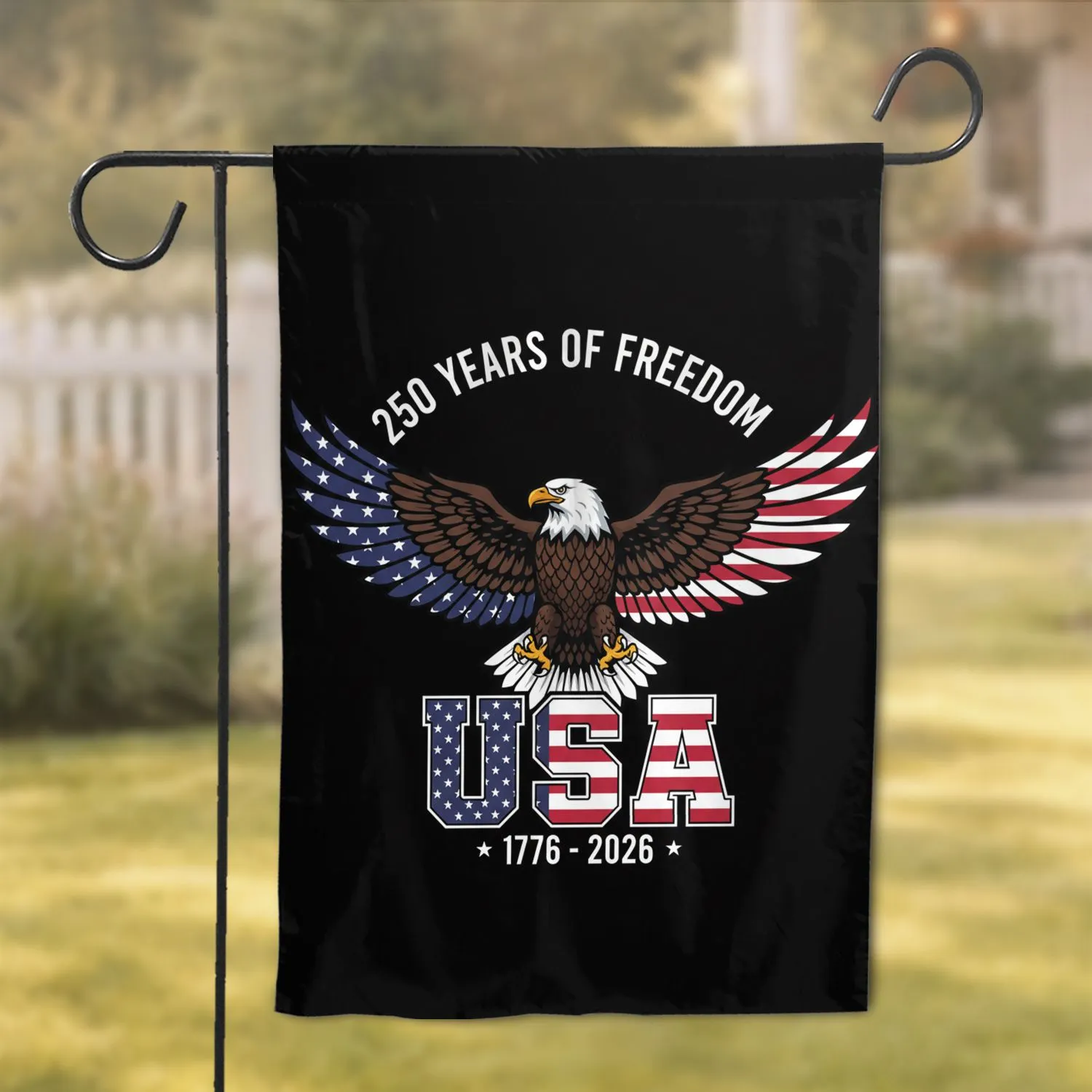 Bald Eagle American Flag 1776-2026 - USA 250th Anniversary Independence Day Gift for Veterans Garden Flag - 1