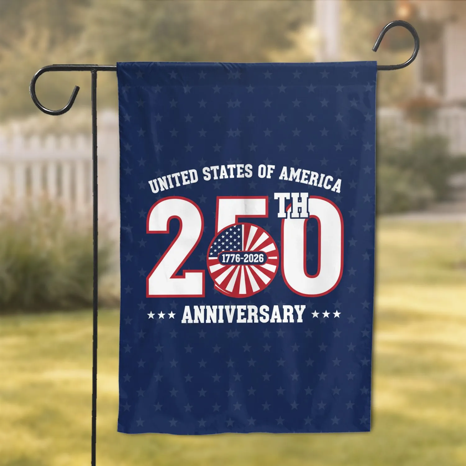 American Flag 250th Anniversary (1776-2026) - Patriotic USA Commemorative Emblem Art Garden Flag - 1