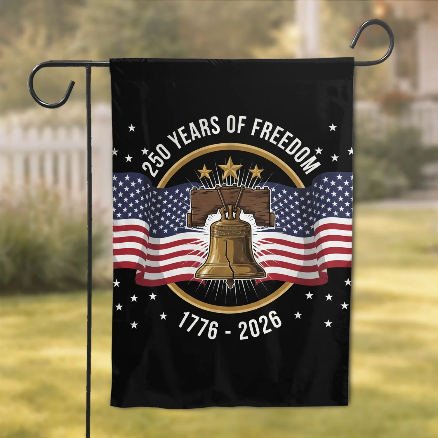 Liberty Bell American Flags 250th Anniversary 1776-2026 - 250 Years of Freedom Garden Flag - 1