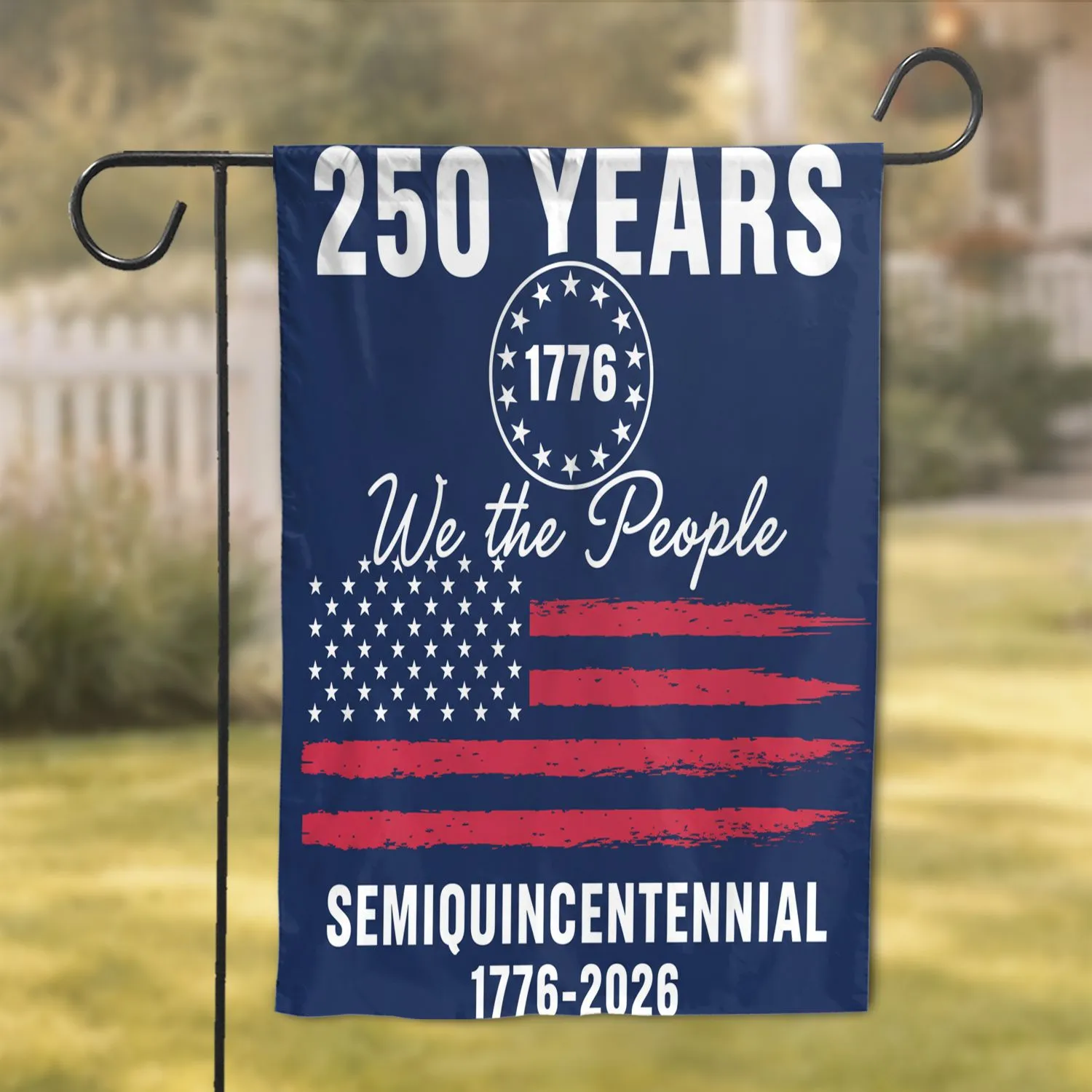 We The People American Flag 1776-2026 - USA 250th Anniversary Semiquincentennial Garden Flag - 1