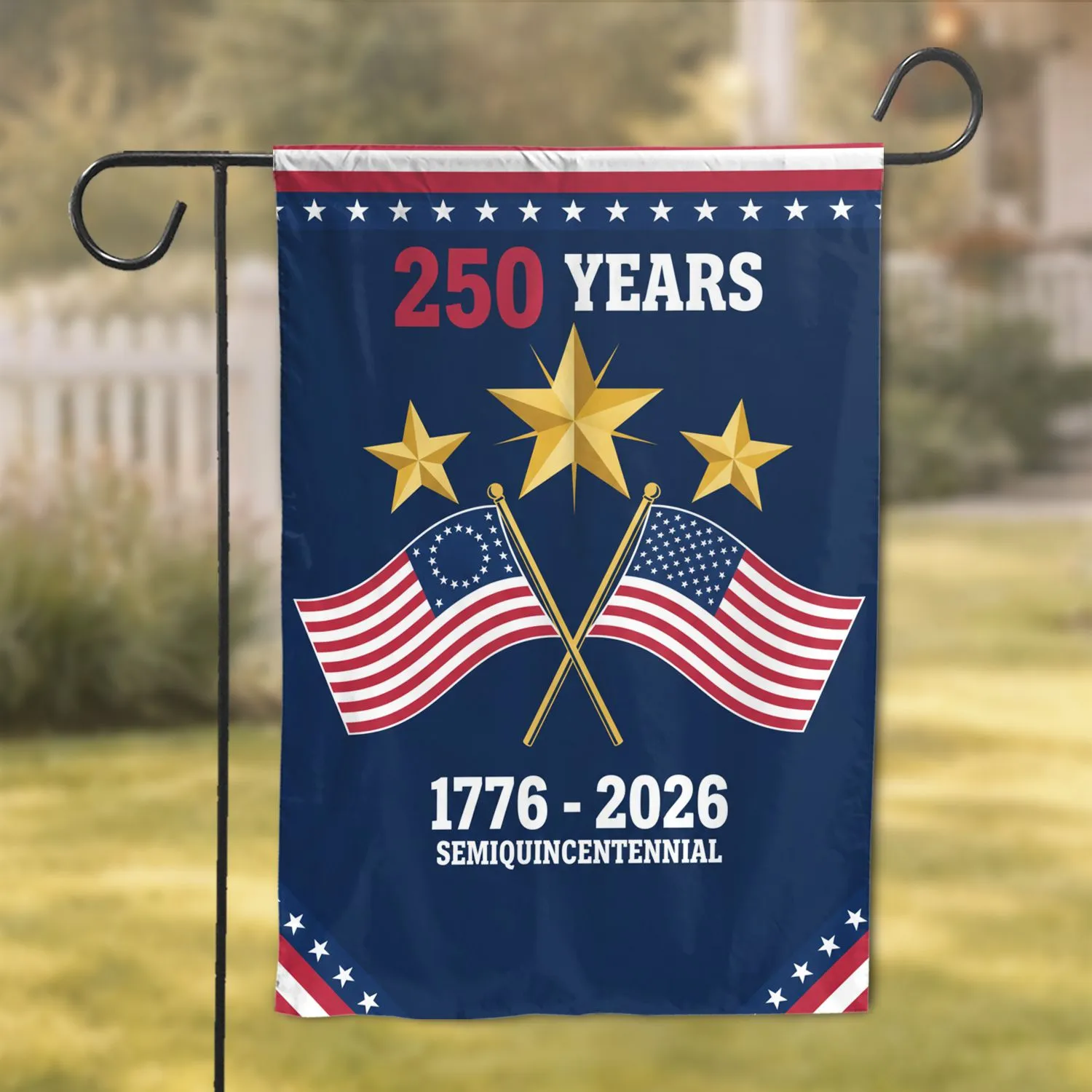250 Years American Flag 1776-2026 - USA 250th Anniversary Gift for Veterans Garden Flag - 1