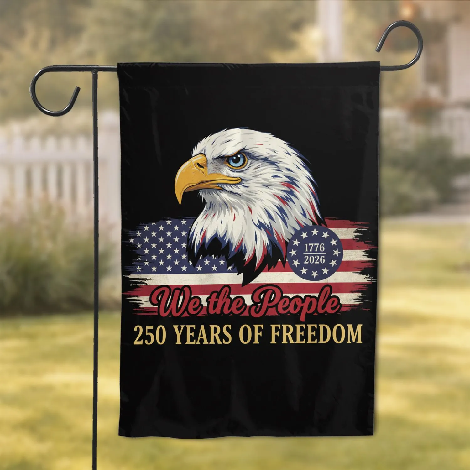 Bald Eagle American Flag 1776-2026 - USA 250th Anniversary We The People Freedom Garden Flag - 1