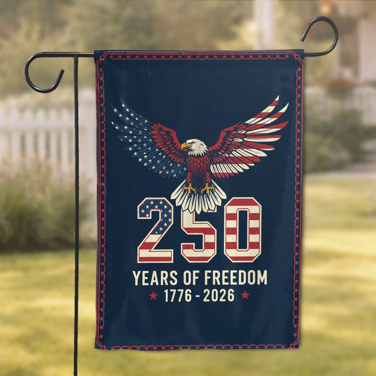 Bald Eagle American Flag 1776-2026 - USA 250th Anniversary Years of Freedom Patriotic Garden Flag - 1