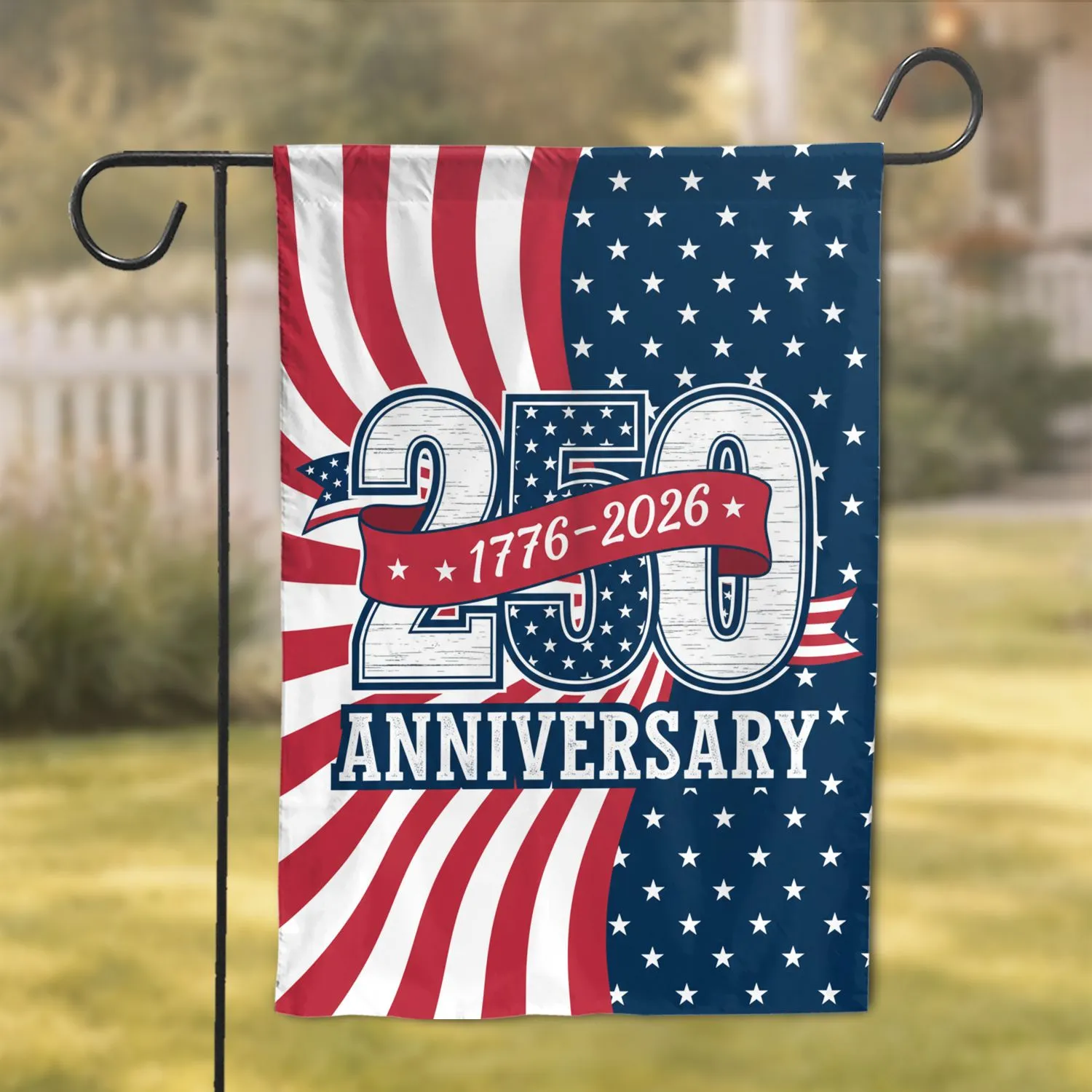 250th Anniversary American Flag 1776-2026 - Independence Day Patriotic Art Garden Flag - 1