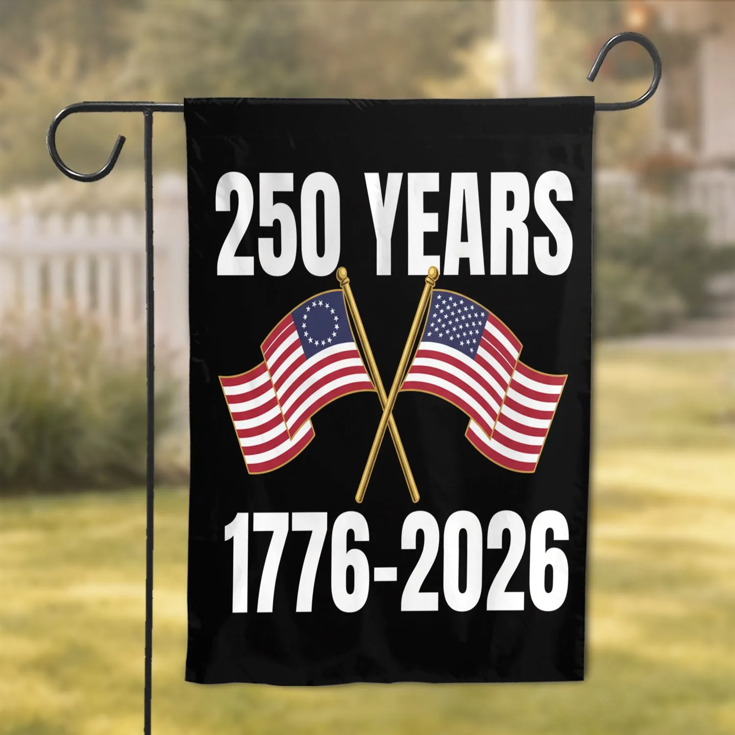 Historic Betsy Ross US Flag 1776-2026 - USA 250th Anniversary Patriotic Design Garden Flag - 1