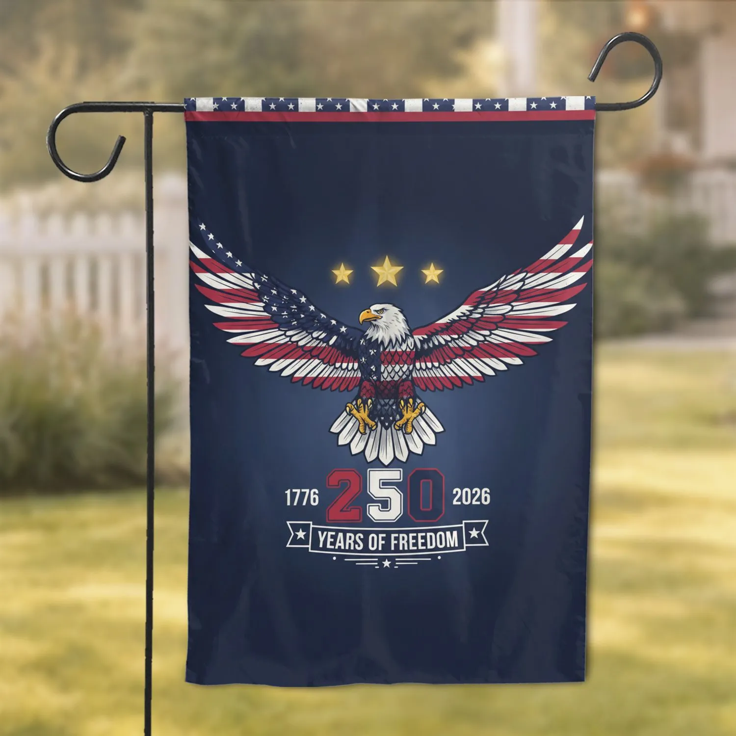 Bald Eagle American Flag 1776-2026 - USA 250th Anniversary Patriotic Independence Day Garden Flag - 1