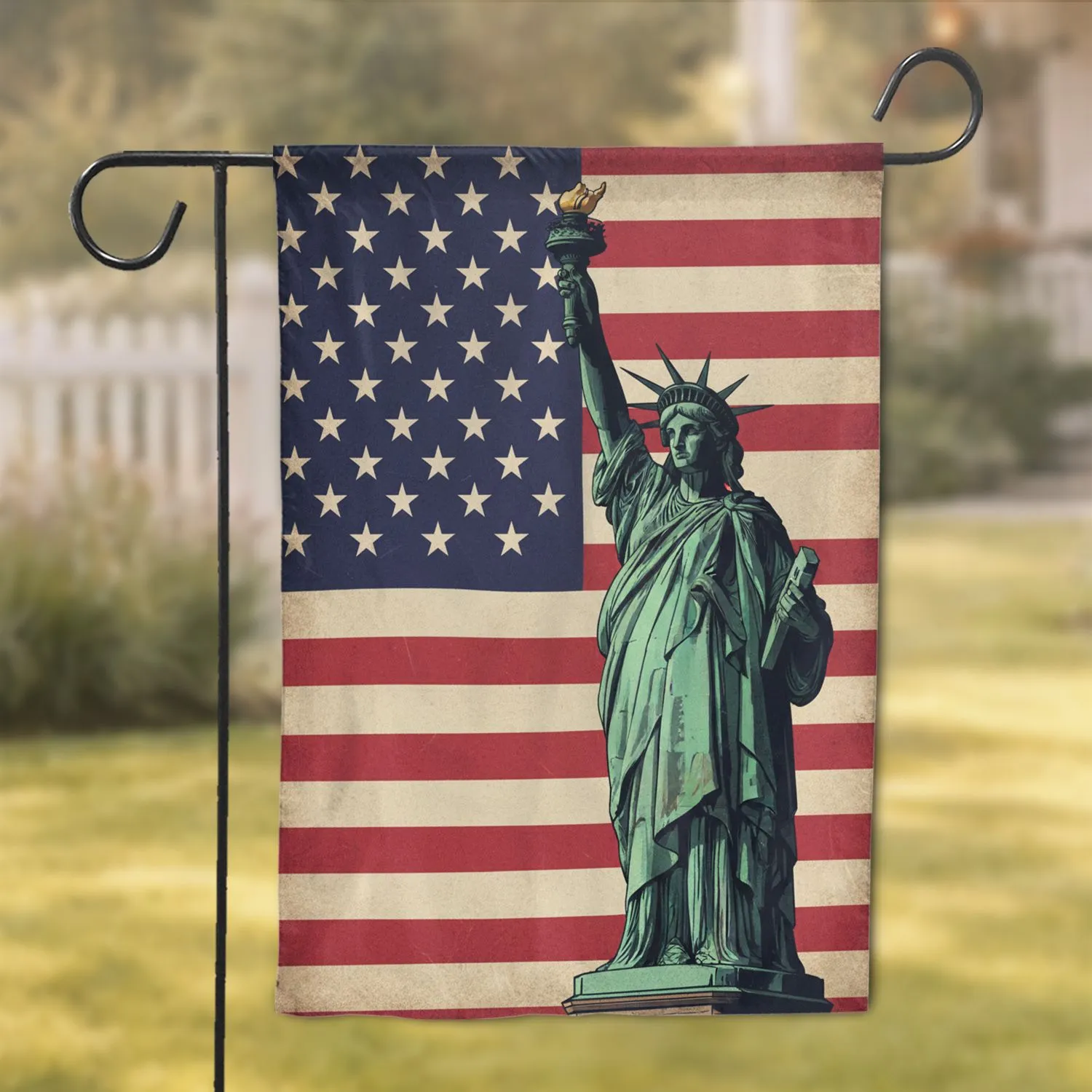 Statue of Liberty American Flag 1776-2026 - USA 250th Anniversary Independence Day Gift for Veterans Garden Flag - 1