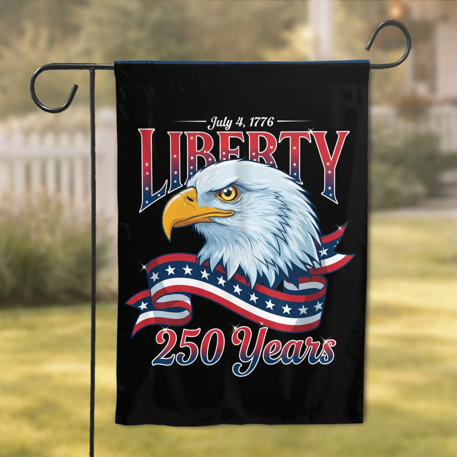 Bald Eagle Liberty American Flag 1776-2026 - USA 250th Anniversary Gift for Veterans Garden Flag - 1