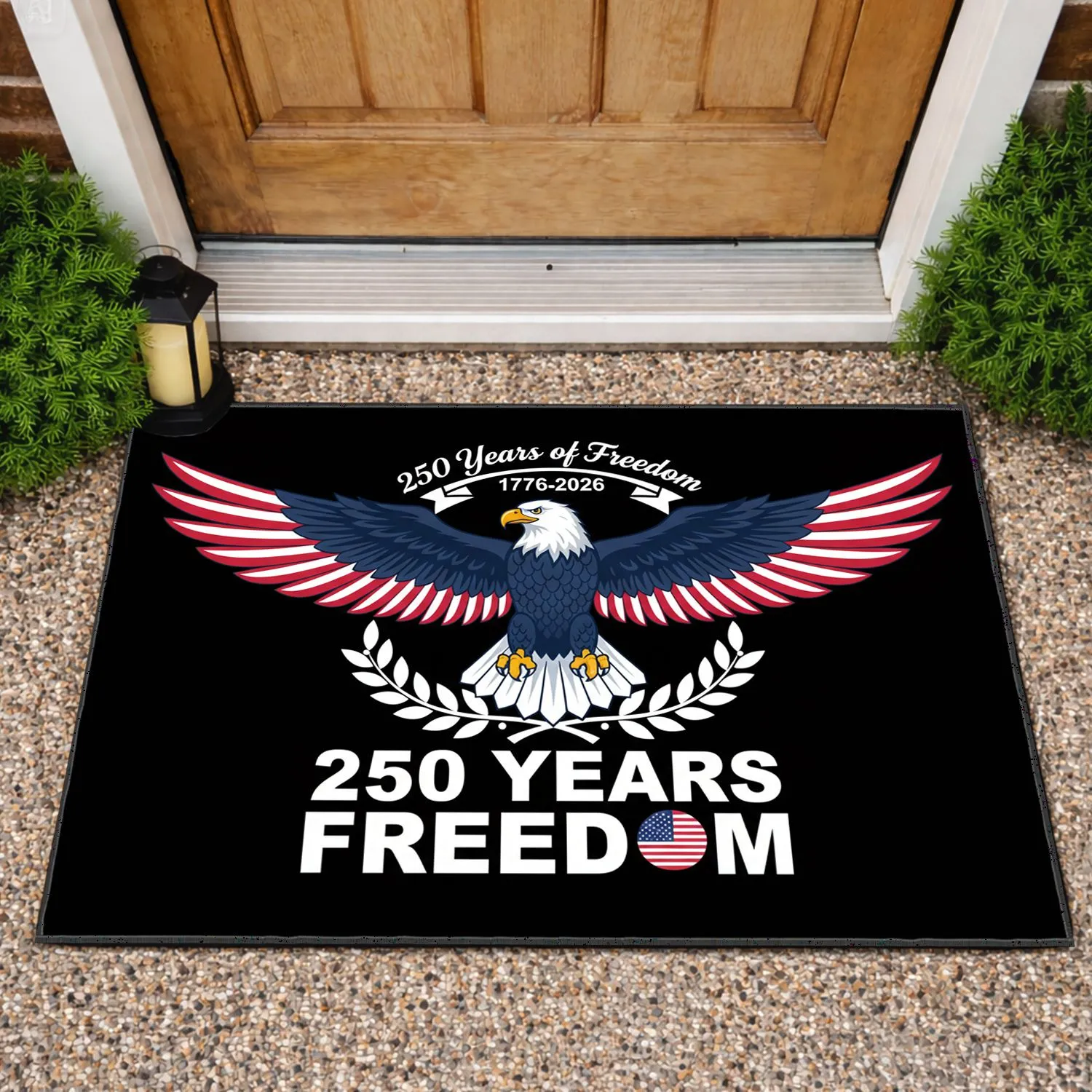 Bald Eagle American Flag 1776-2026 - USA 250th Anniversary Freedom Patriotic Gift for Veterans Doormat - 1