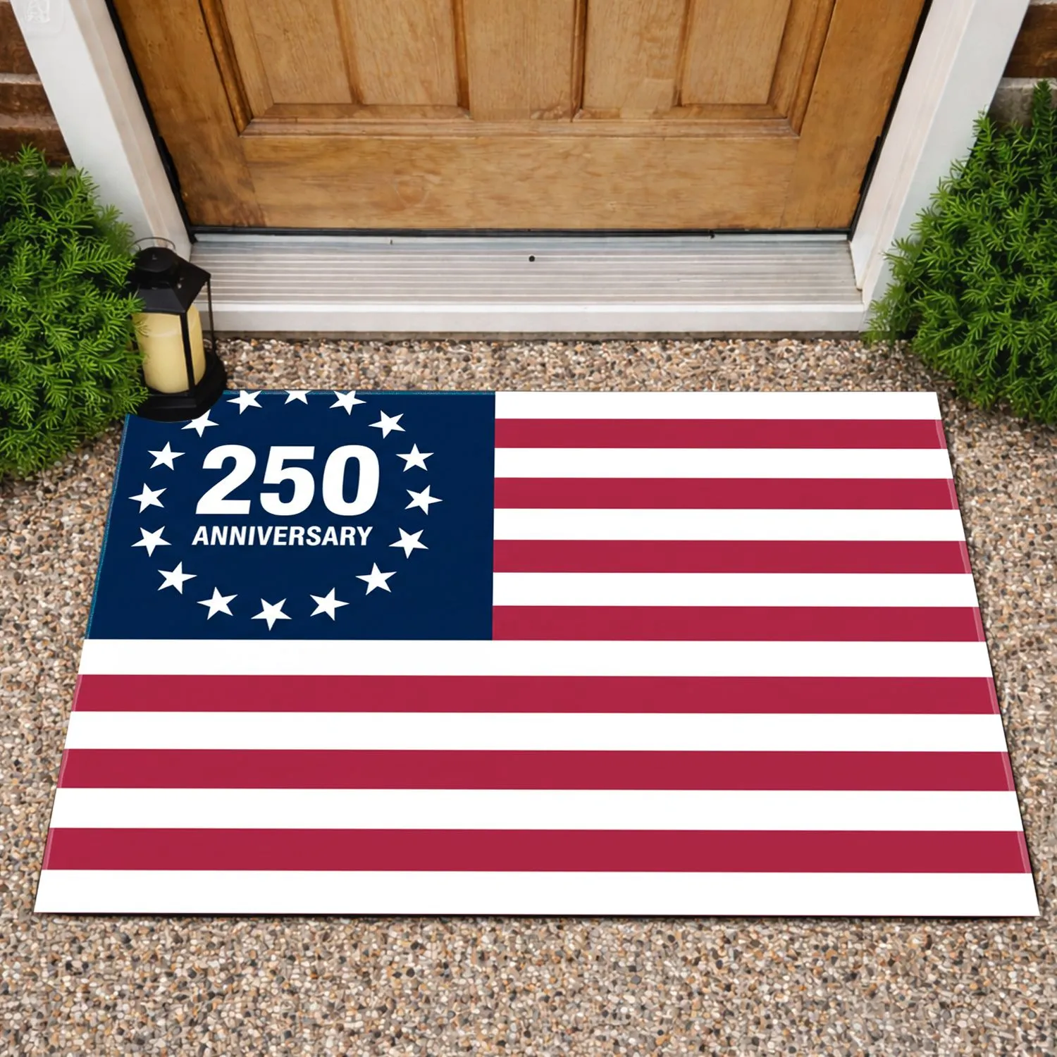 Historic American Flag 250th Anniversary (1776-2026) - USA Independence Day Doormat - 1