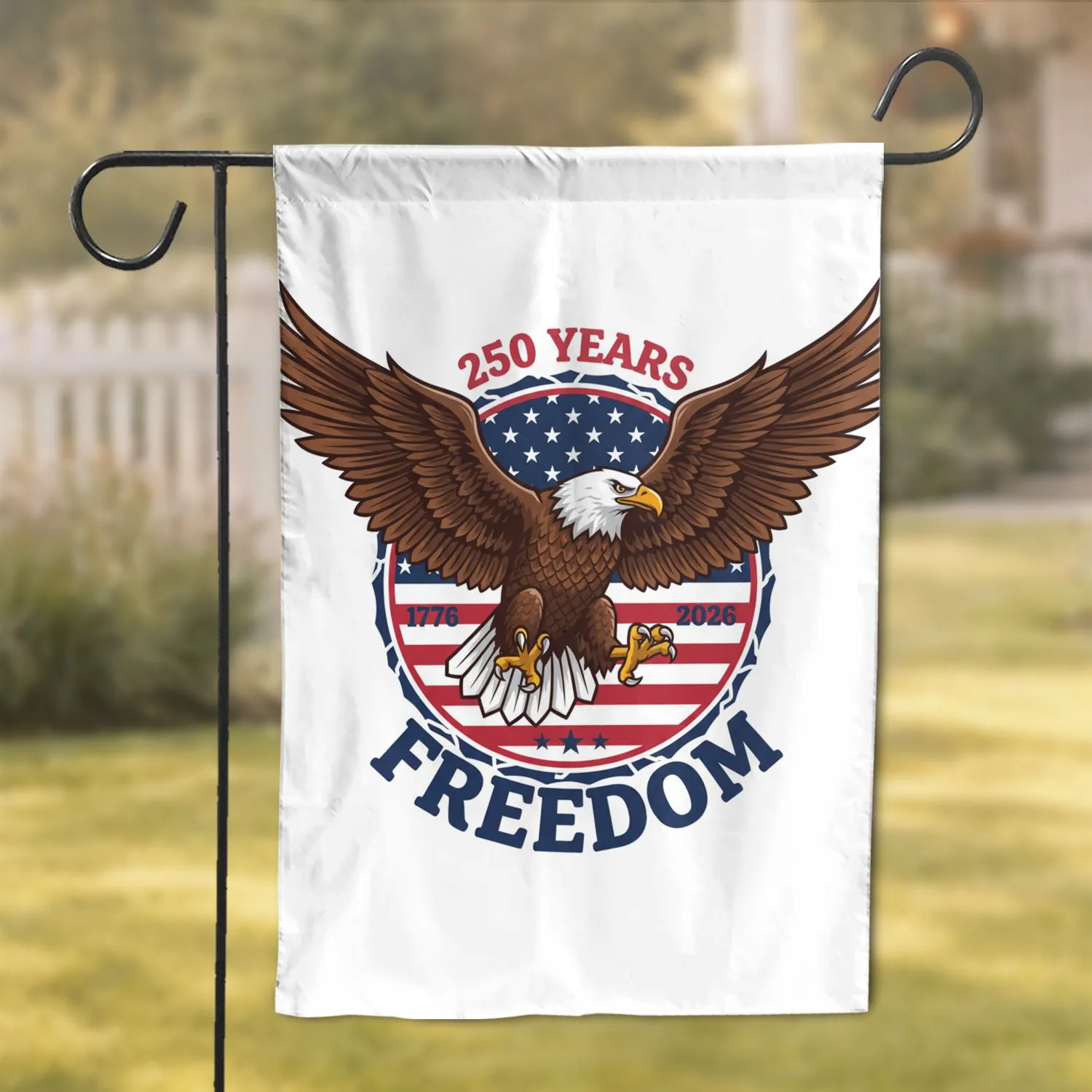 Bald Eagle American Flag 1776-2026 - USA 250th Anniversary Liberty Celebration Garden Flag - 1