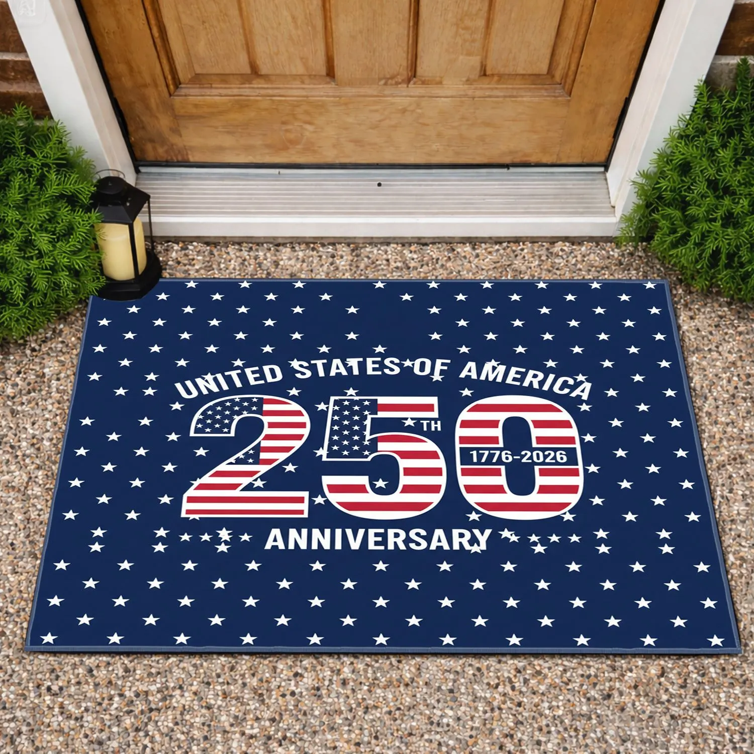 American Flag 250th Anniversary 1776-2026 - United States Patriotic Design Doormat - 1