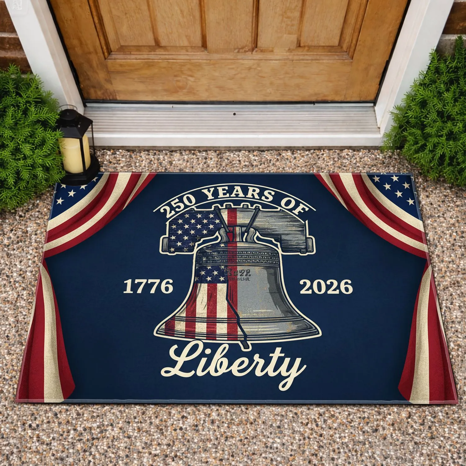 Liberty Bell American Flag 1776-2026 - USA 250th Anniversary '250 Years of Liberty' Doormat - 1